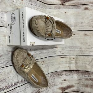 Steve Madden, Teana Desty Gold, size 8 shoe flats